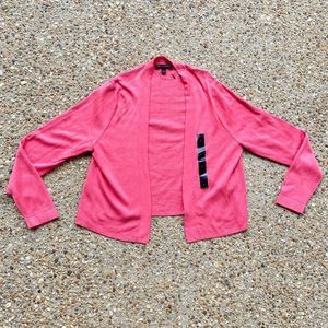 NWOT Banana Republic Factory Open Front Crop Pink Cardigan Sz L